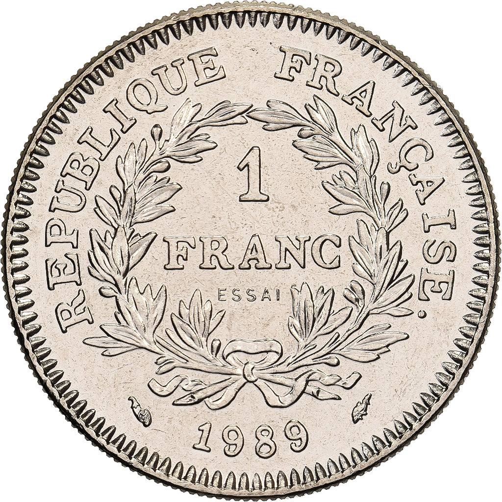 Frankreich, 1 Franc, États généraux, 1989, MDP, Pattern, Nickel, STGL