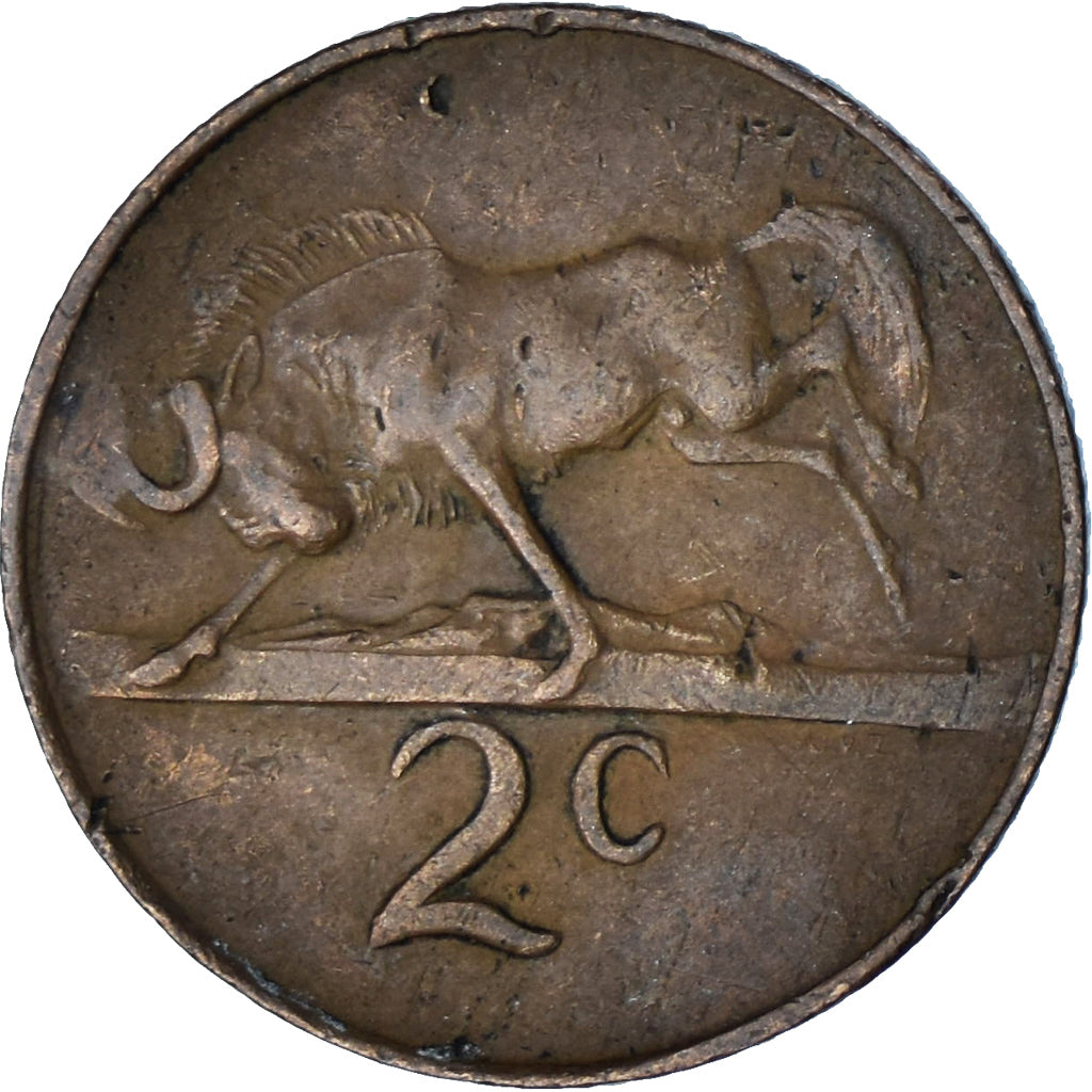 Afrique du Sud, 2 Cents, 1967