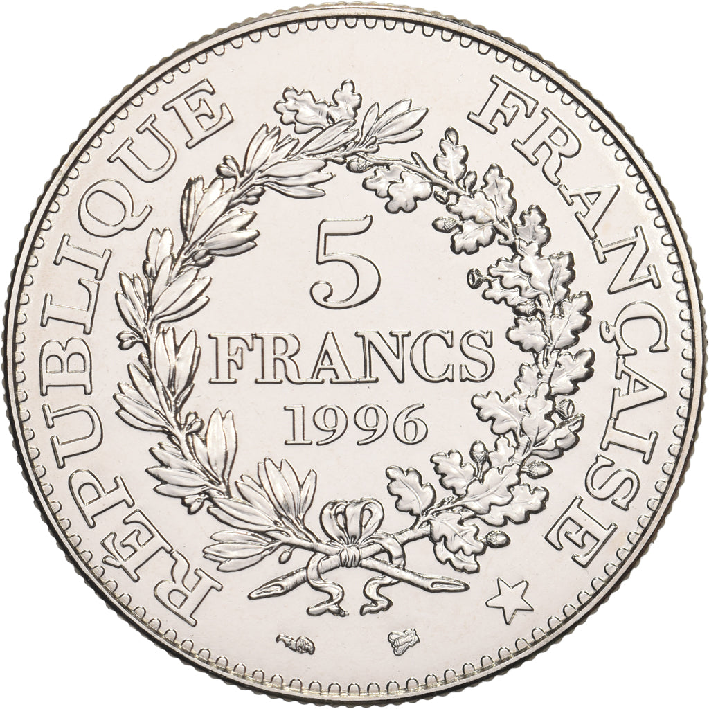 Francia, 5 Francs, Hercule, 1996, MDP, Pattern, Níquel recubierto de cobre -