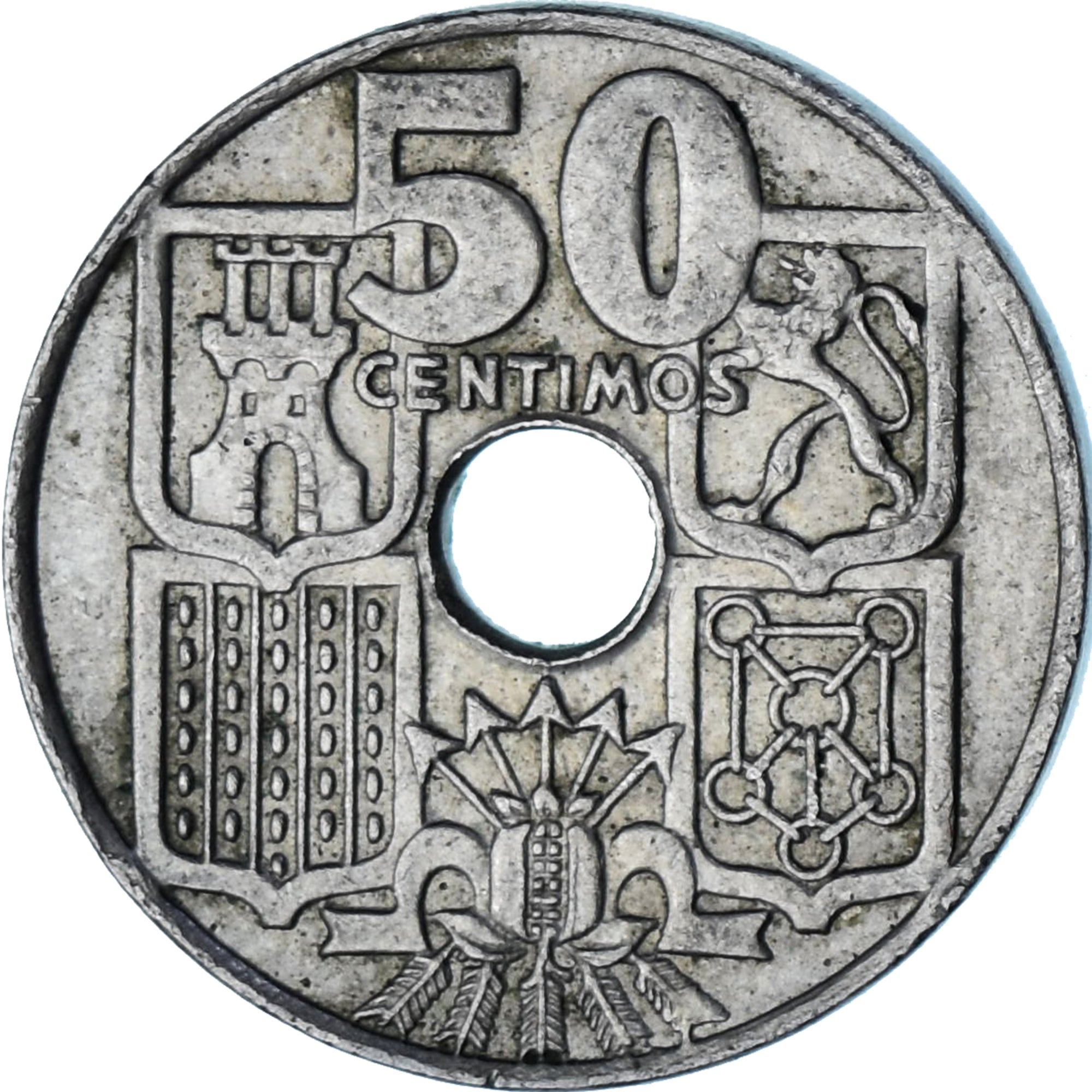 Espagne, 50 Centimos, 1962