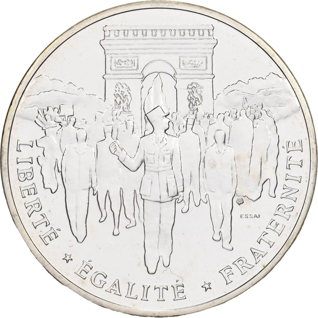 Francja, 100 Francs, Libération de Paris, 1994, MDP, Pattern, Srebro
