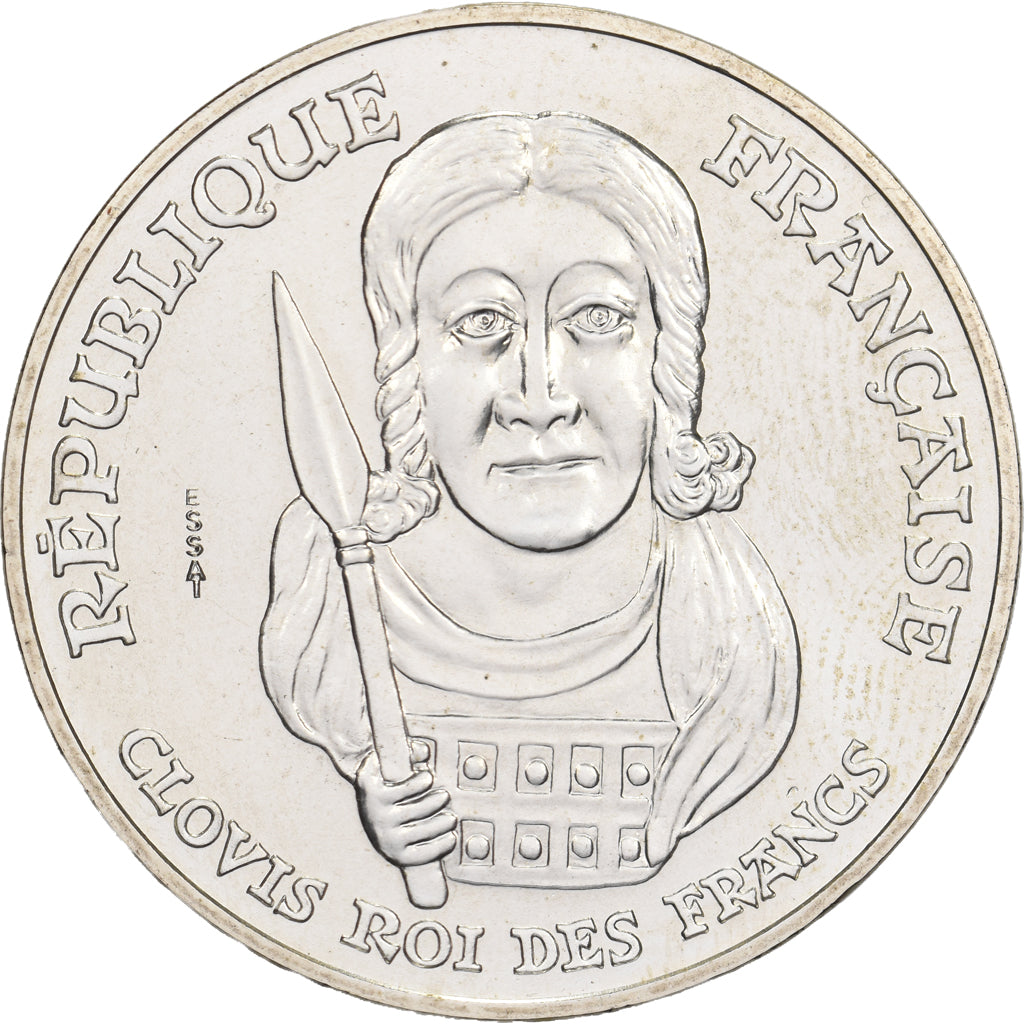 Frankrijk, 100 Francs, Clovis, 1996, MDP, Pattern, Zilver, UNC-, Gadoury:246.3