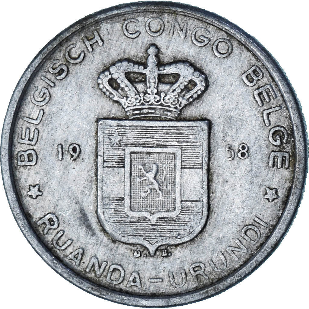 Congo belge, 5 Francs, 1958