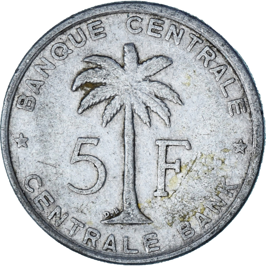 Congo belge, 5 Francs, 1958