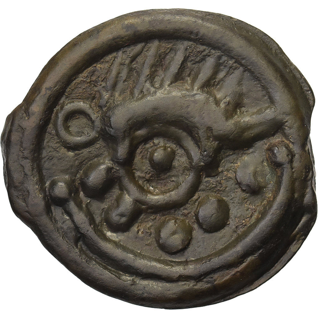 Bellovaci, Potin au Sanglier, 50-25 BC, Bronze, EF(40-45), Delestrée:530
