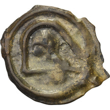 Remi, Potin à la tête casquée, 2nd century BC, Bronzo, MB+, Delestrée:150