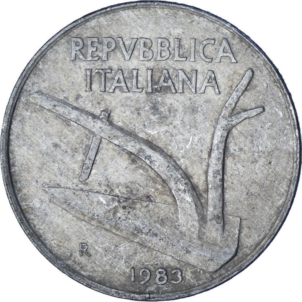 Italy, 10 Lire, 1983