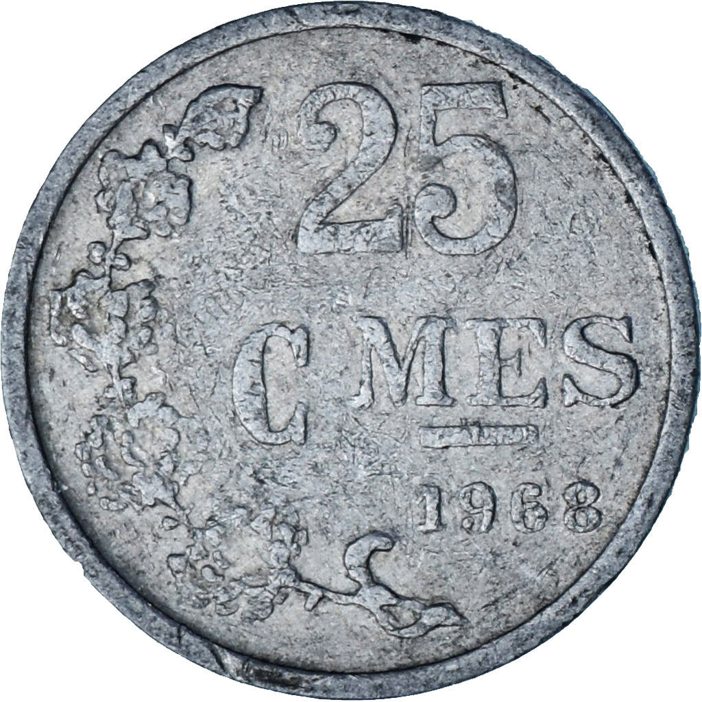 Luxembourg, 25 Centimes, 1968