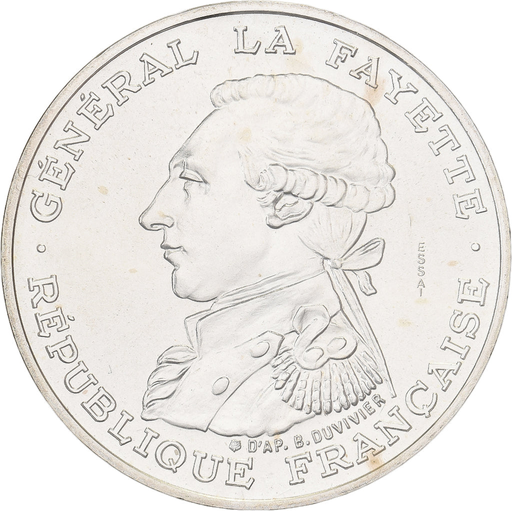 France, 100 Francs, La Fayette, 1987, MDP, Pattern, Silver, MS(65-70)