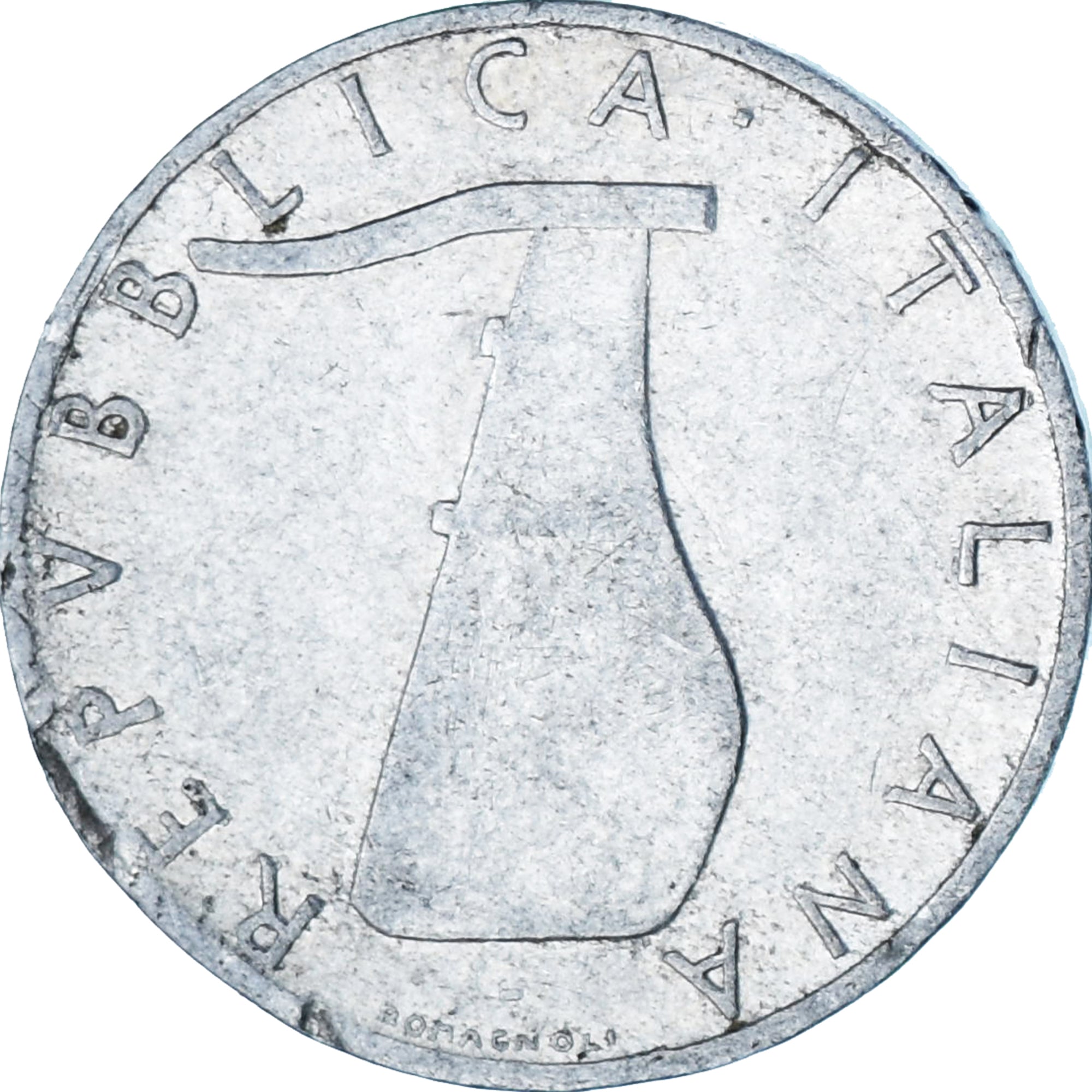 Italie, 5 Lire, 1969