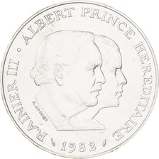 Monaco, 100 Francs, Rainier III et Albert, 1982, MDP, Pattern, Silber, STGL