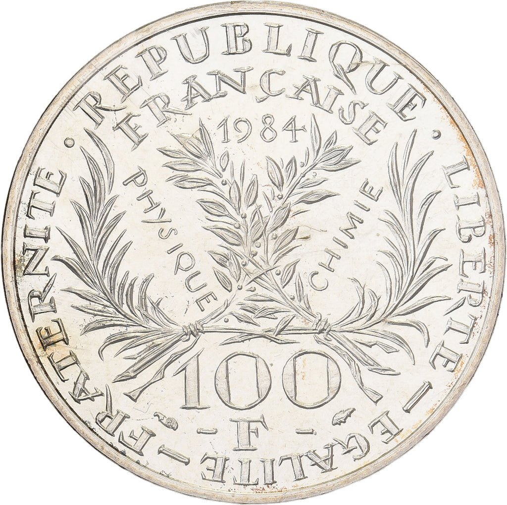 Francia, 100 Francs, Marie Curie, 1984, MDP, Pattern, Argento, FDC