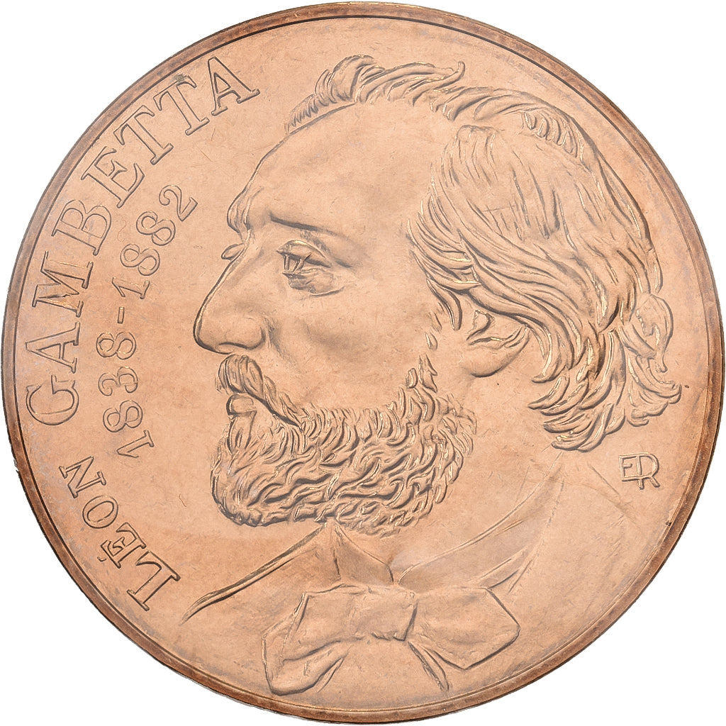 França, 10 Francs, Gambetta, 1982, MDP, Pattern, Cuproníquel Alumínio