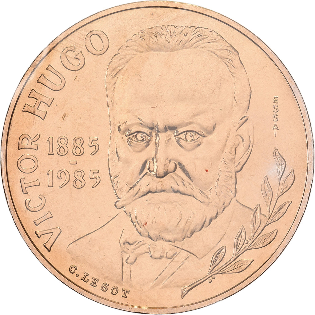 França, 10 Francs, Victor Hugo, 1985, MDP, Pattern, Cuproníquel Alumínio