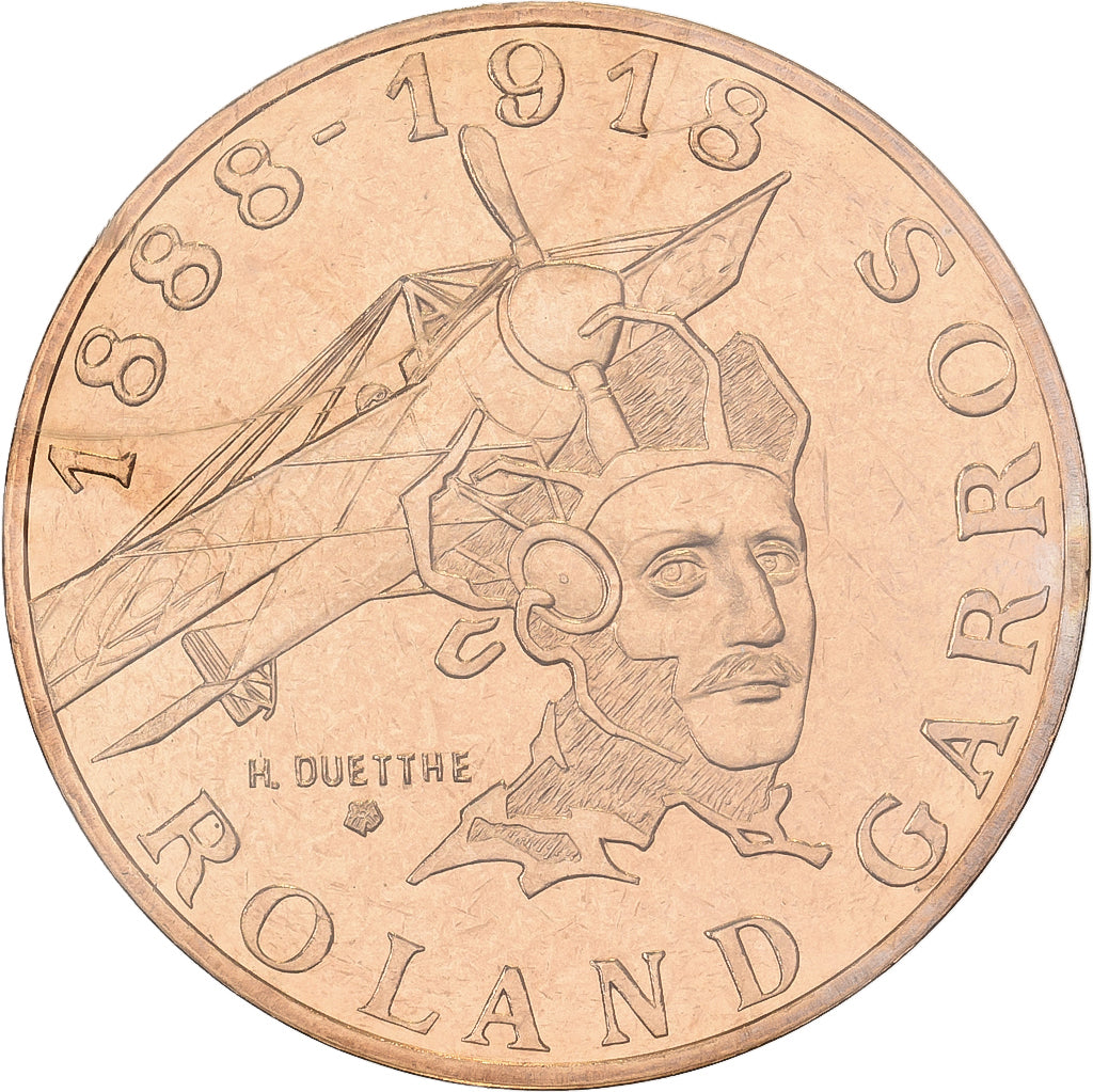 França, 10 Francs, Roland Garros, 1988, MDP, Pattern, Cuproníquel Alumínio