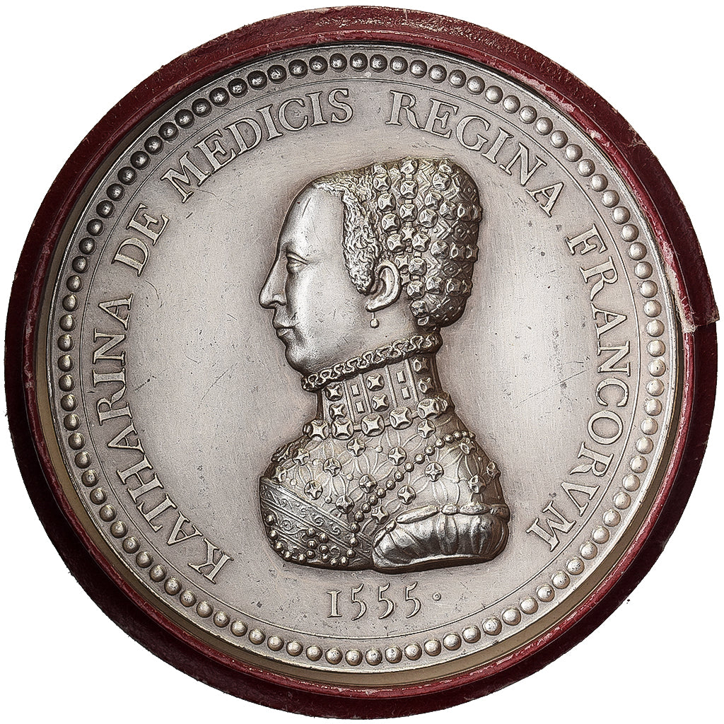 Frankreich, Medaille, Henri II et Catherine de Médicis, Silvered bronze