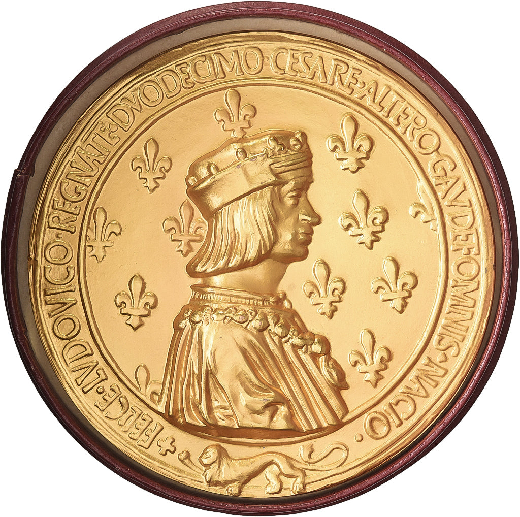 France, Medal, Anne of Brittany and Louis XII, 1966, Gilt Bronze, Restrike