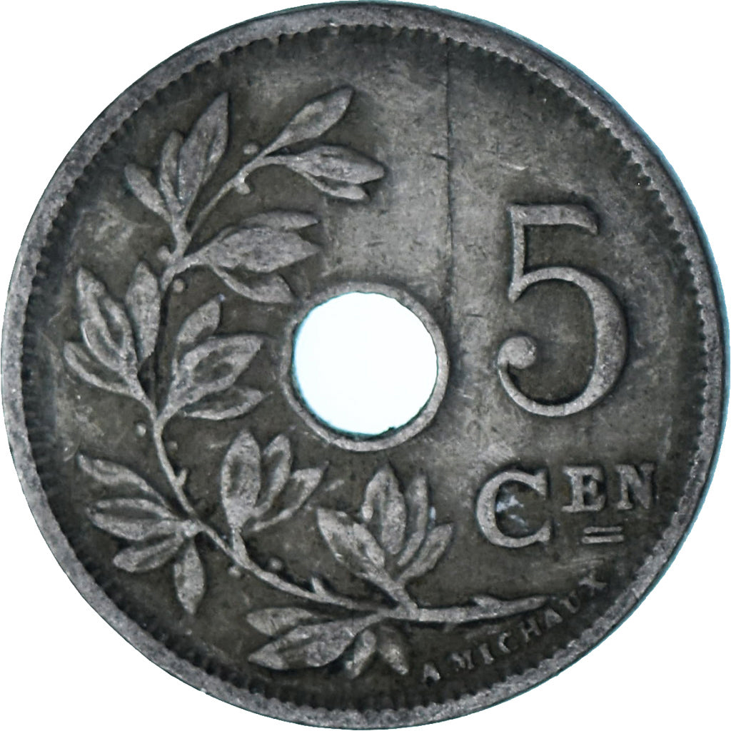Belgium, 5 Centimes, 1921