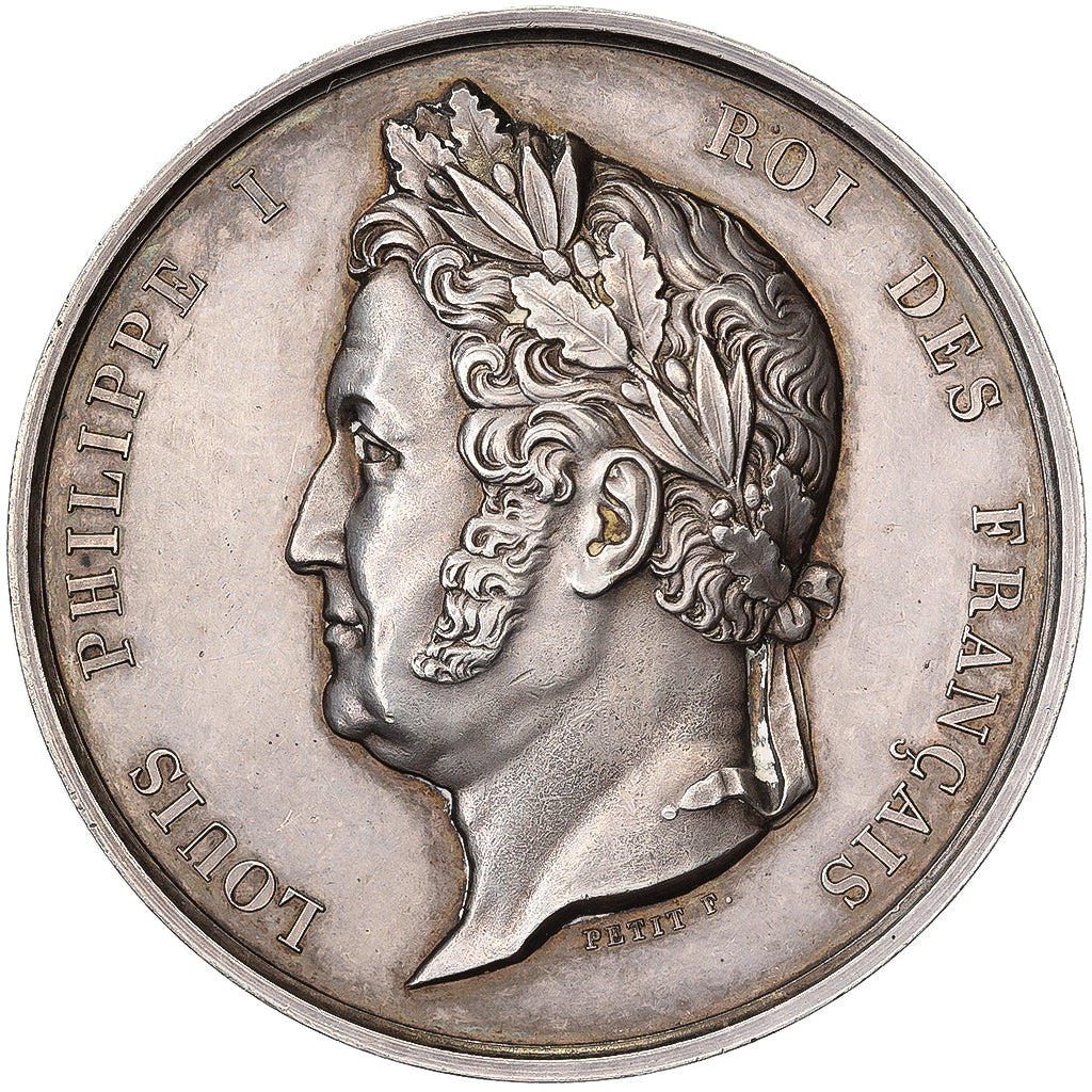 França, medalha, Luís Filipe I, Chambre des Députés, 1843, Prata, Petit