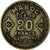 Morocco, 20 Francs, 1952