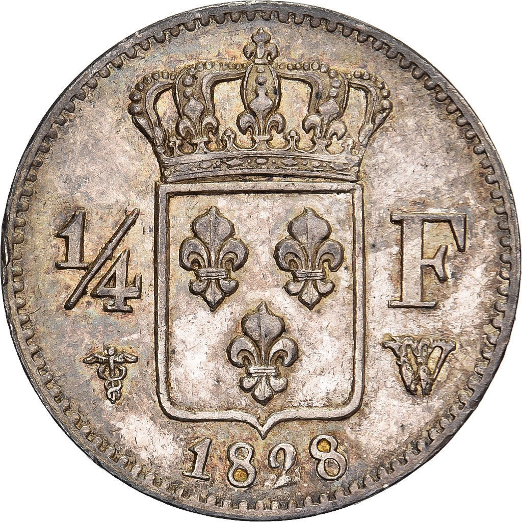 Francia, Charles X, 1/4 Franc, 1828, Lille, Argento, SPL-, Gadoury:353