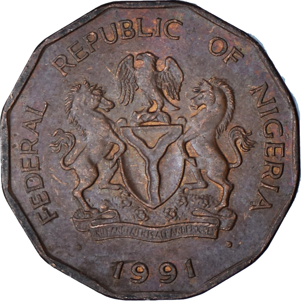 Nigeria, 10 Kobo, 1991