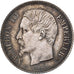 Francja, Napoleon III, 1 Franc, 1860, Paris, Srebro, AU(55-58), Gadoury:460