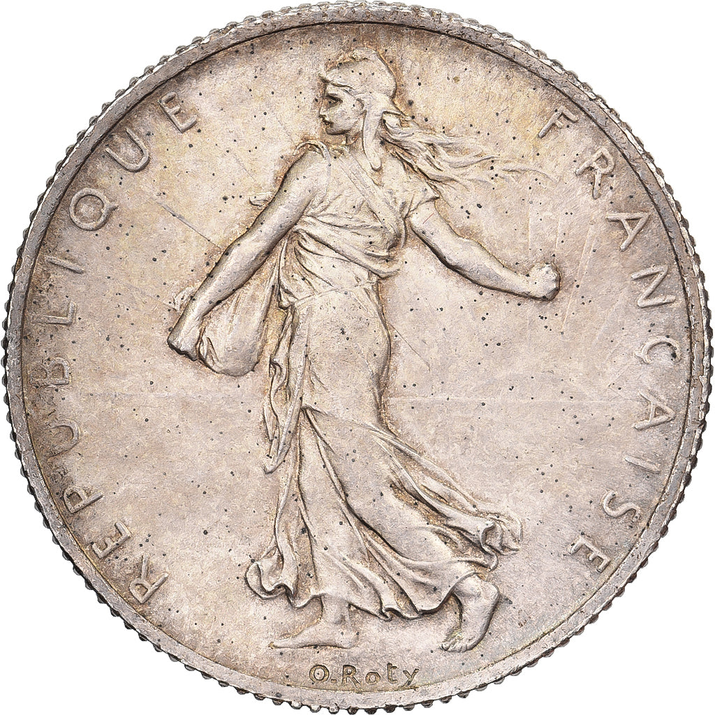France, 2 Francs, Semeuse, 1914, Castelsarrasin, Silver, AU(50-53), Gadoury:532