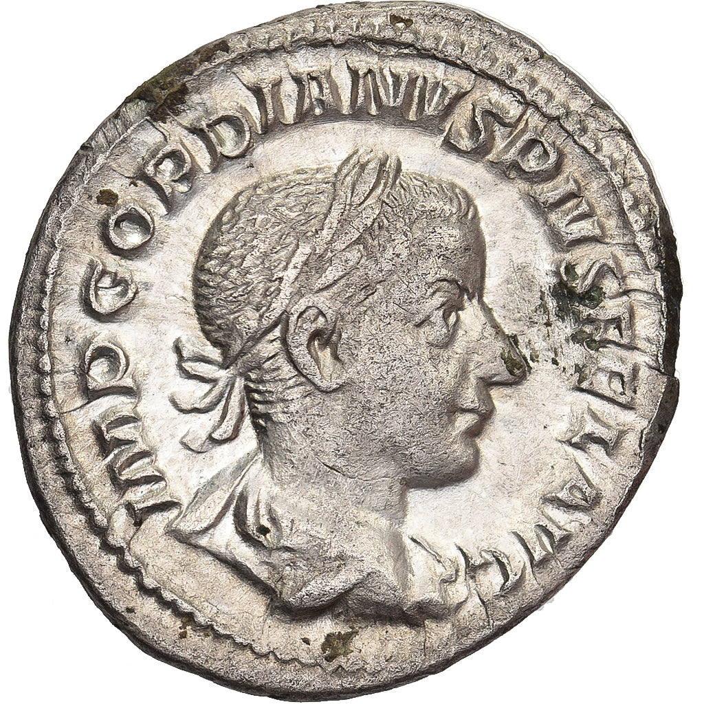 Gordian III, Denarius, 241, Rome, Silver, AU(50-53), RIC:127