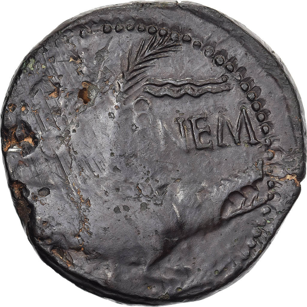 Augustus & Agrippa, Dupondius, 9-3 BC, Nemausus, Bronze, EF(40-45)