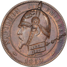 Frankreich, Napoleon III, 10 Centimes, 1854, Bordeaux, Satirique, Bronze, SS+