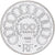Frankrijk, 100 Francs, Jean Monnet, 1992, MDP, Pattern, Zilver, FDC