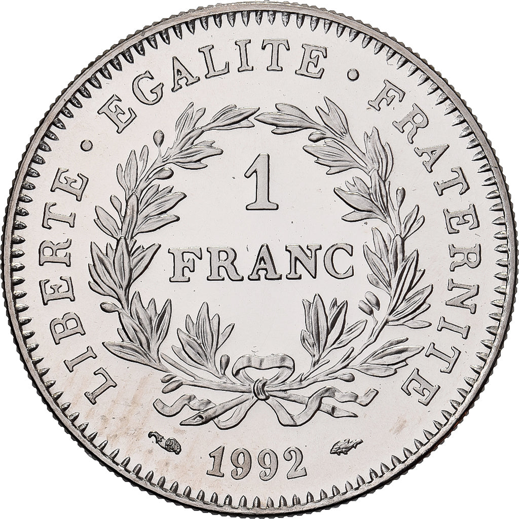 Frankreich, 1 Franc, République, 1992, MDP, Pattern, Nickel, STGL