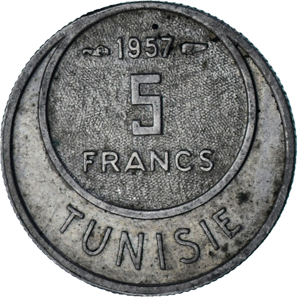 Túnez, 5 Francs, 1957