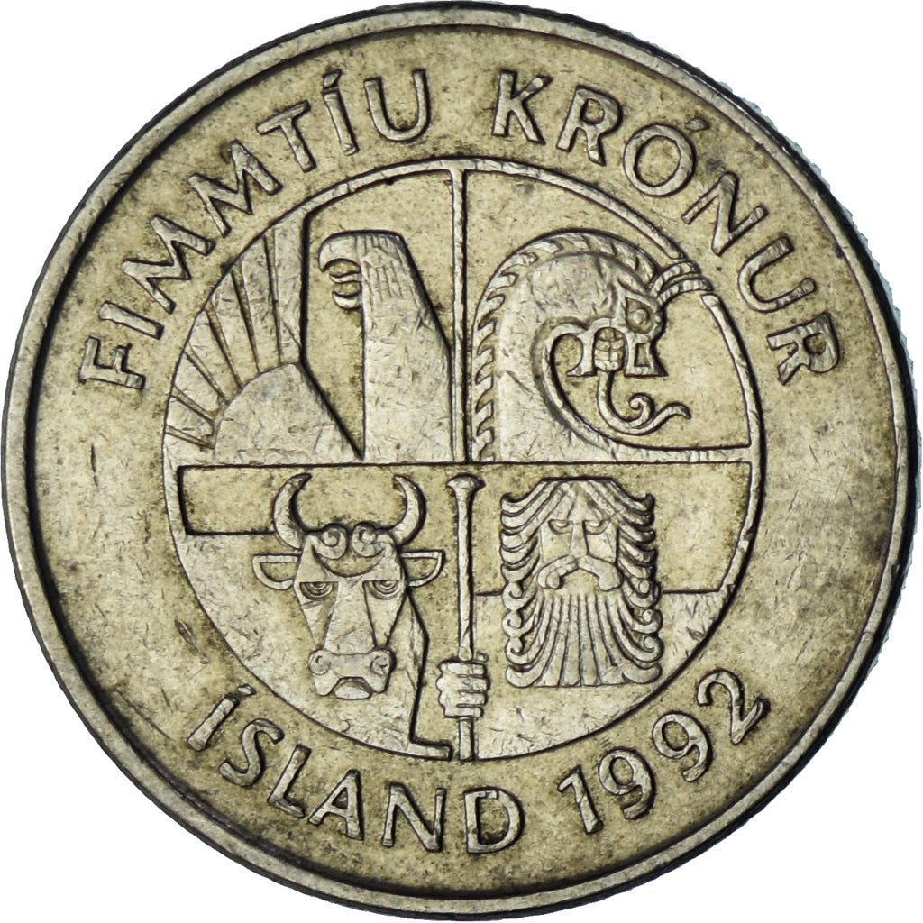 Iceland, 50 Kronur, 1992