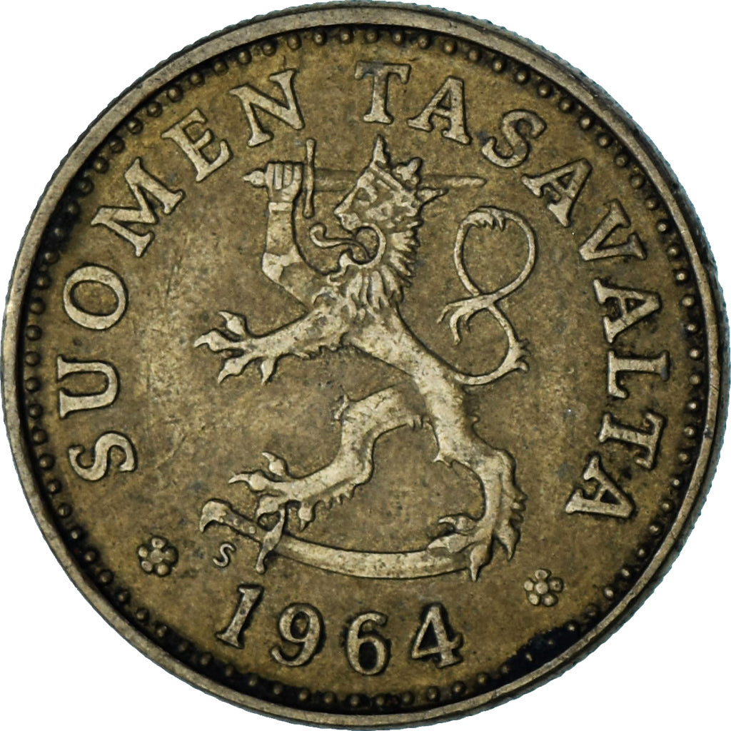 Finlande, 10 Pennia, 1964