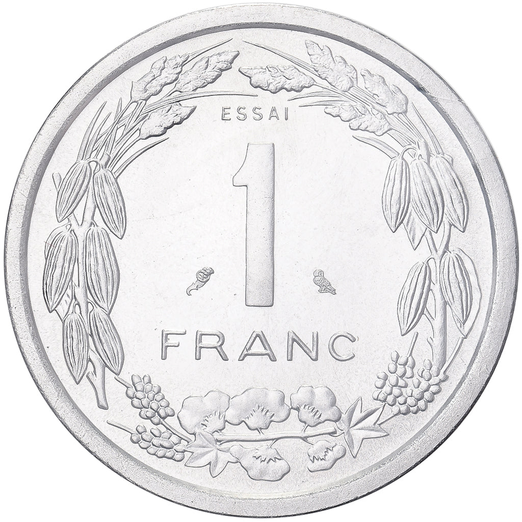 Stati dell’Africa centrale, 1 Franc, 1974, MDP, Pattern, Alluminio, FDC, KM:E2