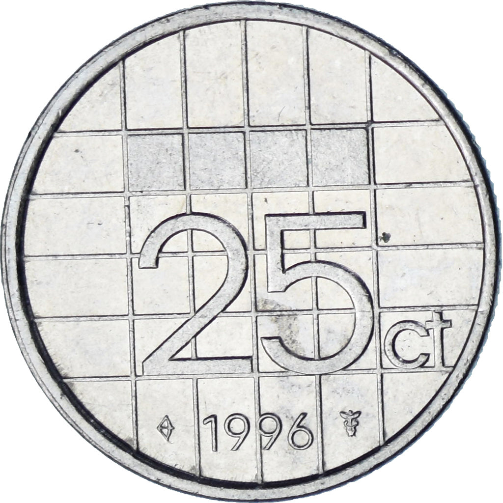 Netherlands, 25 Cents, 1996