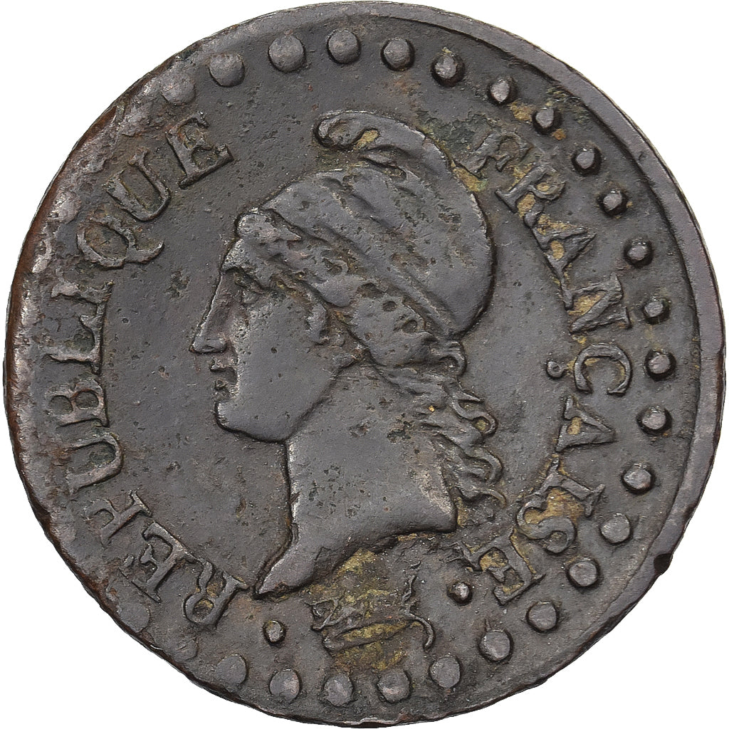 França, 1 Centime, Dupré, AN 6, Paris, Cobre, VF(30-35), Gadoury:76