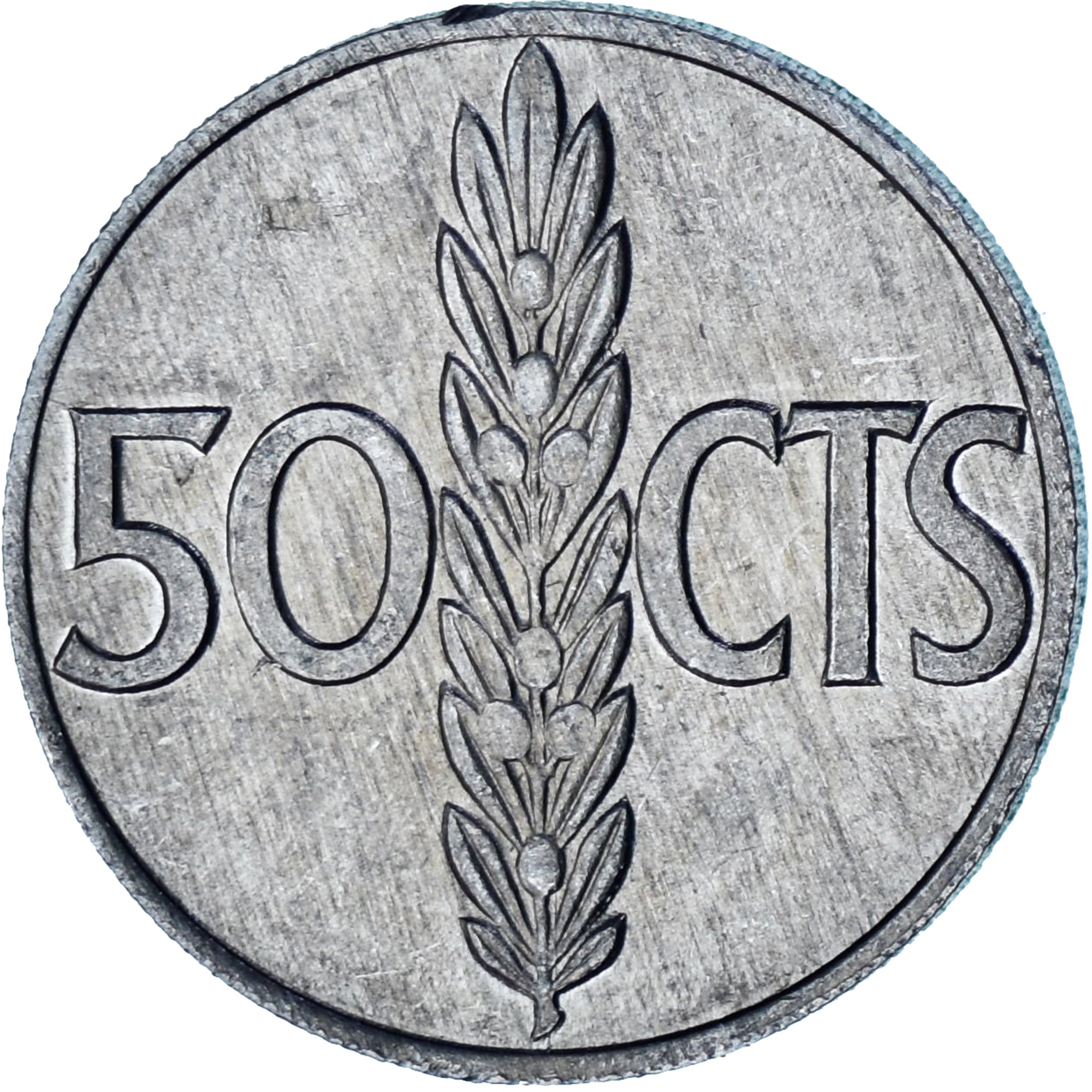Spain, 50 Centimos, 1969