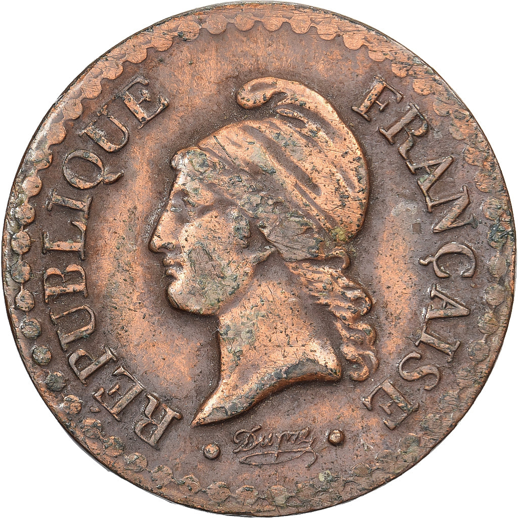 France, 1 Centime, Dupré, 1849, Paris, Bronze, VF(30-35), Gadoury:84