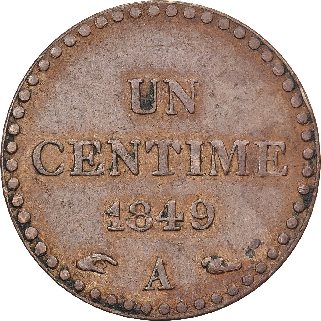 Francia, 1 Centime, Dupré, 1849, Paris, Bronce, MBC, Gadoury:84
