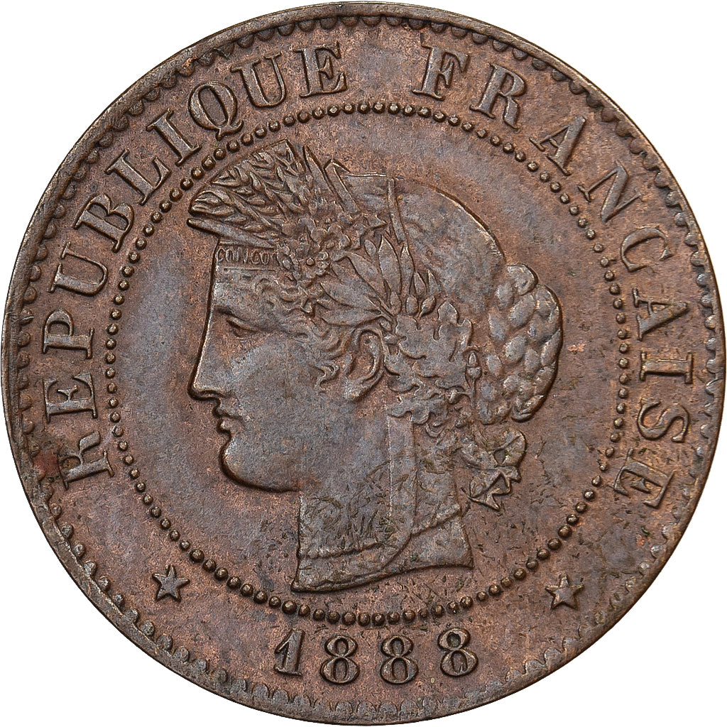 Frankrijk, 1 Centime, Cérès, 1888, Paris, Bronzen, ZF, Gadoury:88
