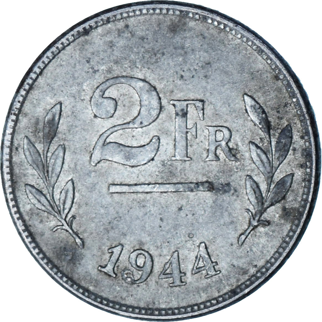 Bélgica, 2 Francs, 2 Frank, 1944