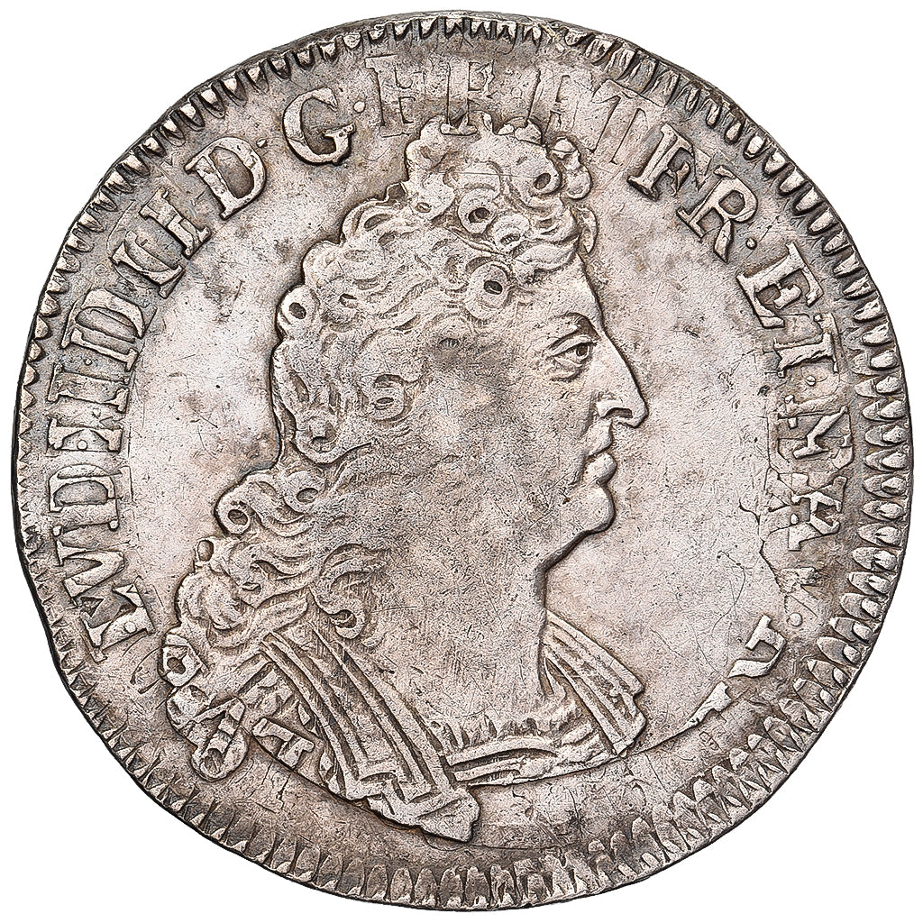 Frankrijk, Louis XIV, 1/2 écu aux 8L, 2e type, 1704, Paris, reformed, Zilver