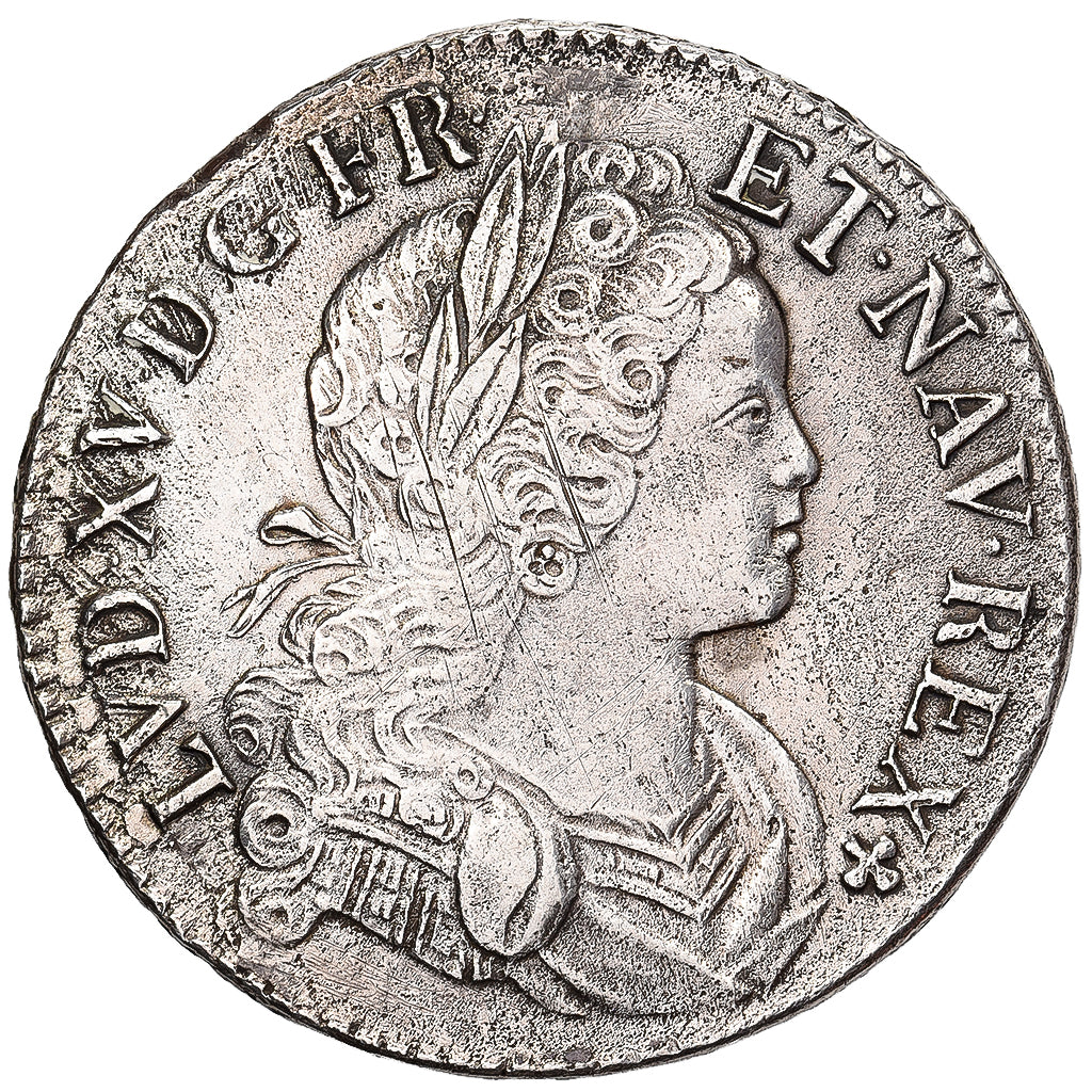 Frankreich, Louis XV, Écu de France-Navarre, 1719, Paris, Silber, SS