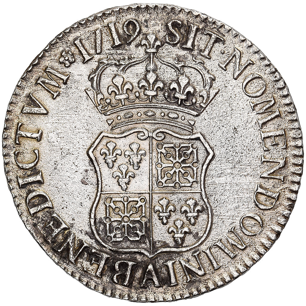 Frankreich, Louis XV, Écu de France-Navarre, 1719, Paris, Silber, SS