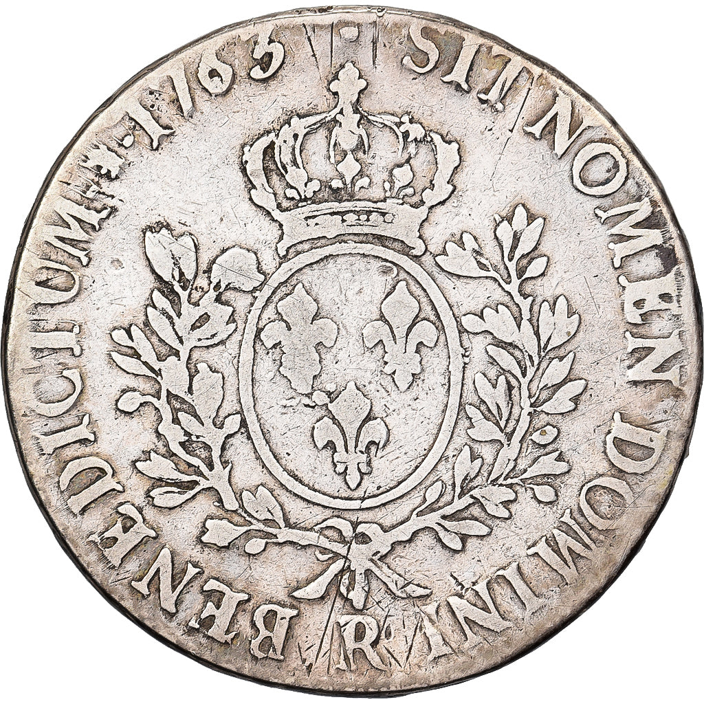 Francia, Louis XV, Écu au bandeau, 1763, Orléans, Argento, MB, Gadoury:322
