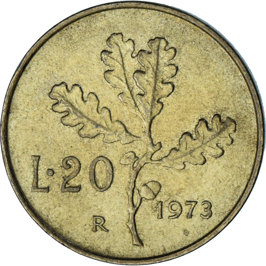 Italie, 20 Lire, 1973