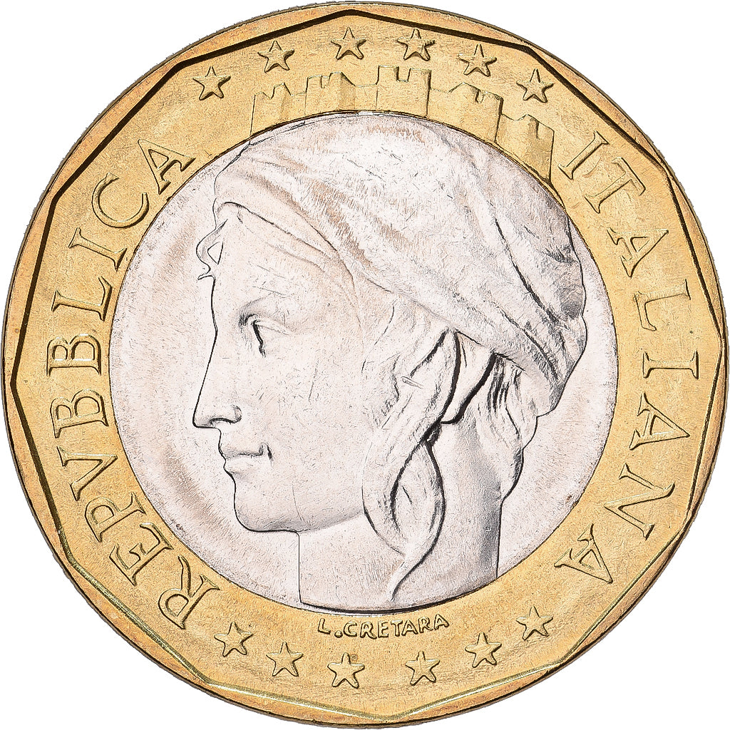 Italy, 1000 Lire, European Union, 2000, Rome, BU, Bi-Metallic, MS(65-70), KM:194